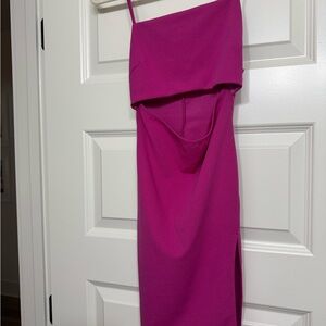 Blue Blush Cutout Mini Dress